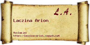 Laczina Arion névjegykártya